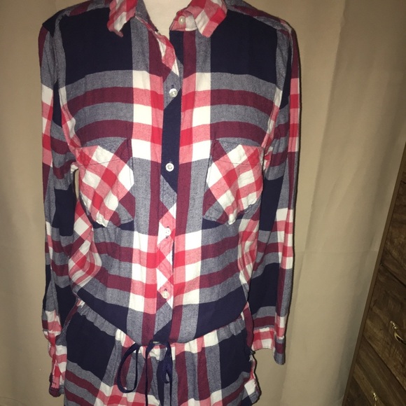 Aerie flannel Romper - Picture 1 of 8